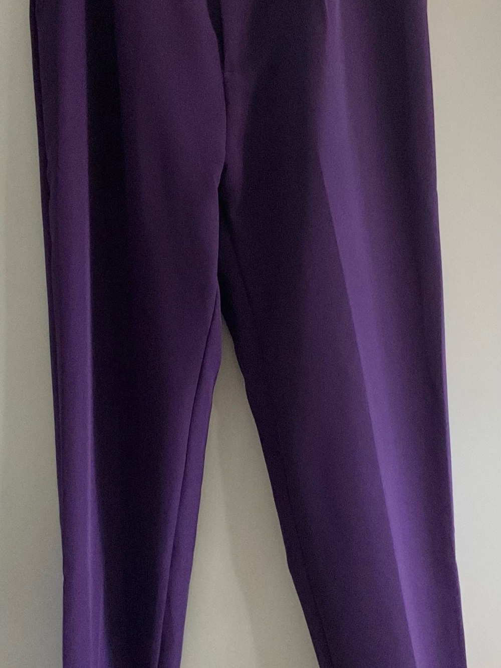 Purple Women’s Tailored High Waist Pants with Belt